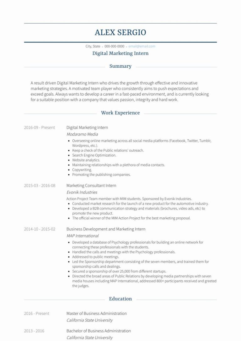 Digital Marketing Seo Resume Samples