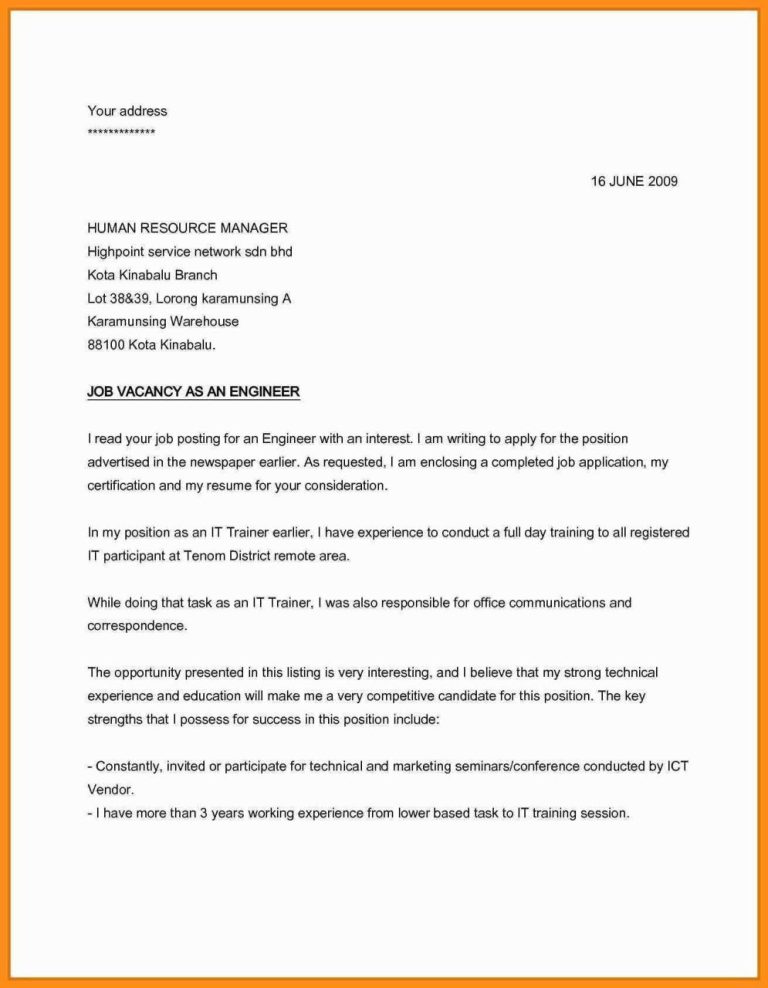 Technical Support Specialist Cover Letter