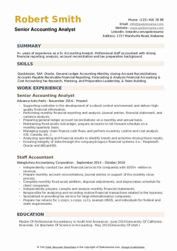 Senior Financial Analyst Cover Letter Example