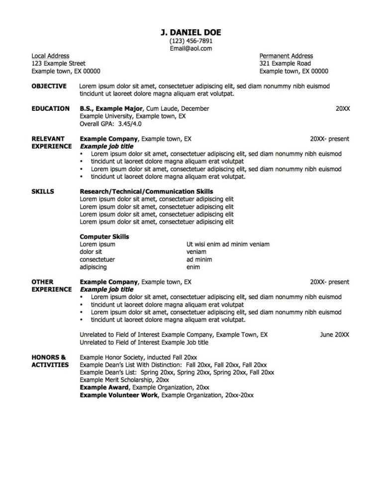 What Is A Resume Title Examples