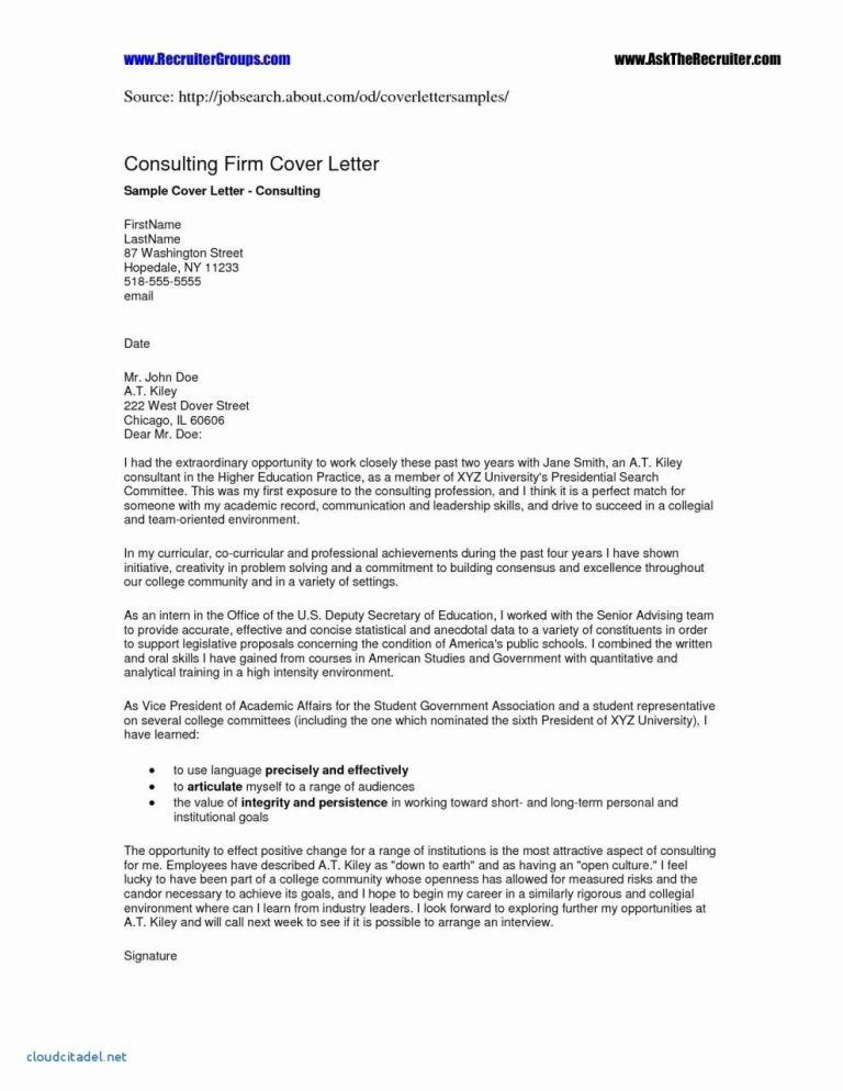 Sample Cover Letter For Government Position