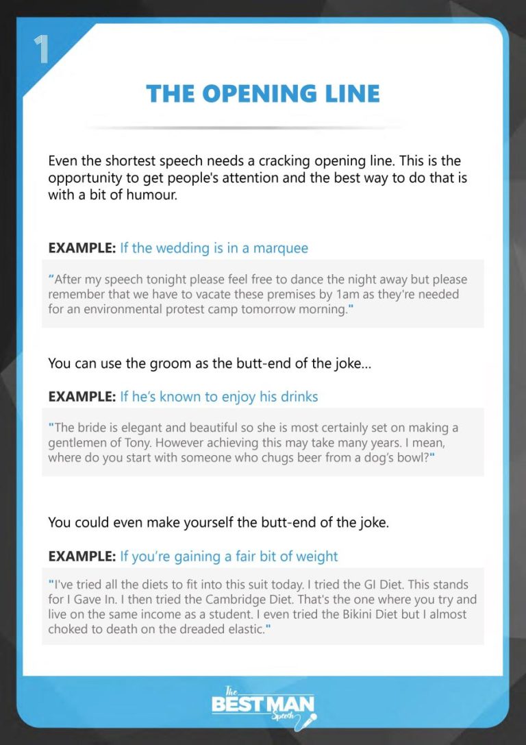 Best Opening Lines For Groom Speech