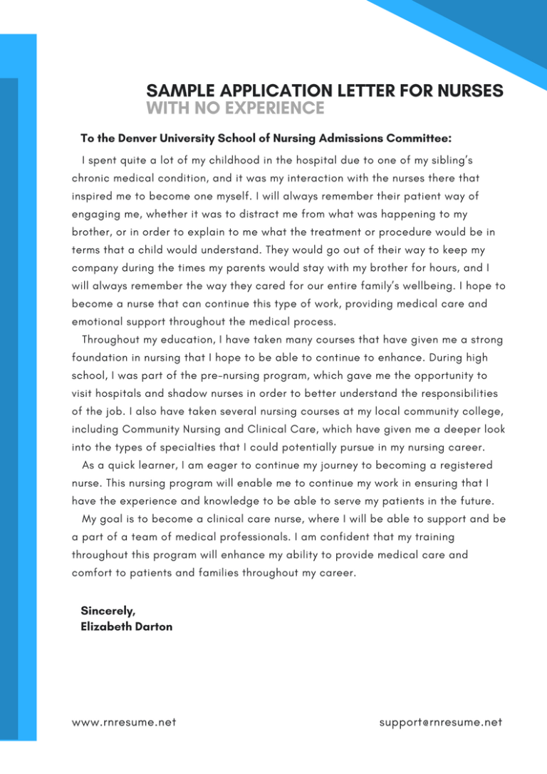 Sample Nursing Faculty Cover Letter