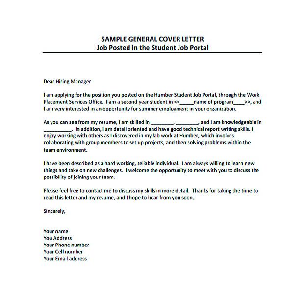 Cover Letter For Resume Sample Free Download