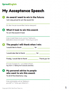 How To Write A Acceptance Speech