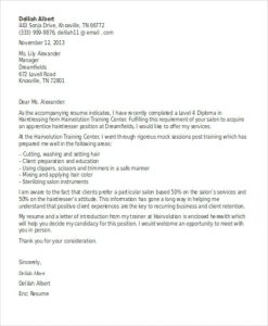 8+ Hair Stylist Cover Letter Templates Sample ,Example Free