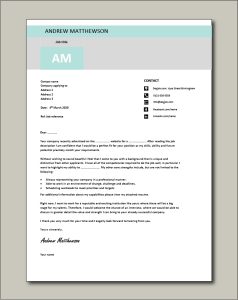 Free Cover letter example 12 green