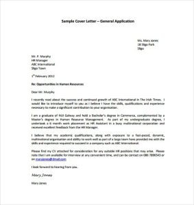 15+ General Cover Letter Templates Free Sample, Example, Format