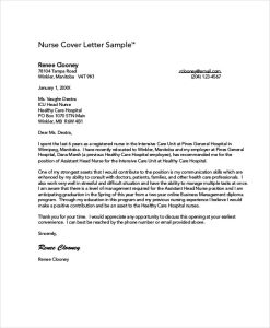 Nursing Cover Letter Example 11+ Free Word, PDF Documents Download