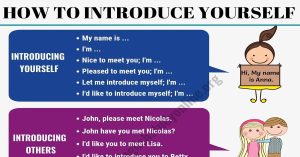 How To Introduce Myself / Pin on Introduce yourself / When introducing