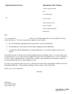 Sample Letter To Irs For Amended Return