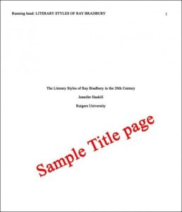 Cover Page Apa Style 6th Edition 100+ Cover Letter Samples