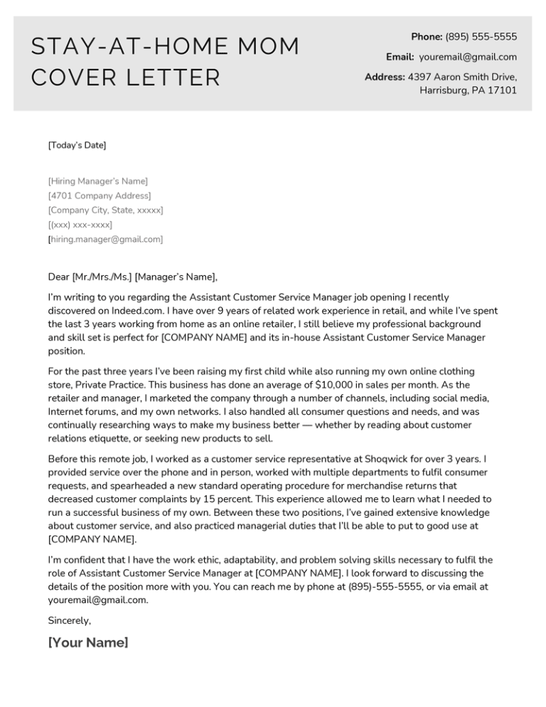 How To Write A Cover Letter Explaining Gaps