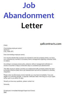 Sample Warning Letter For Job Abandonment
