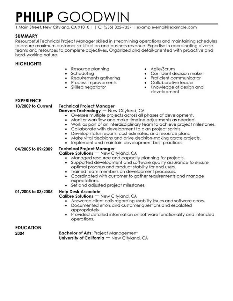 Senior Project Manager Cover Letter Examples