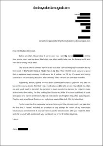 Example Covering Letter To Literary Agent Covering Letter Example