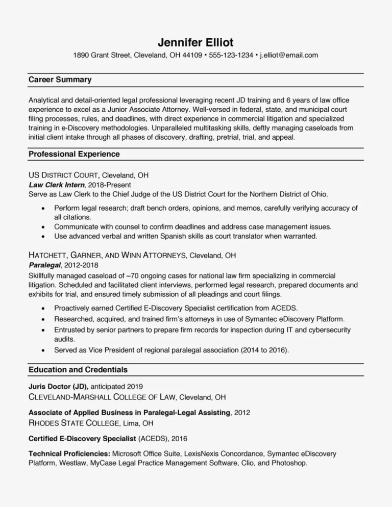 Combination Chronological And Functional Resume Sample