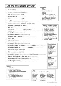 Let me introduce myself (for Adults) worksheet Free ESL printable