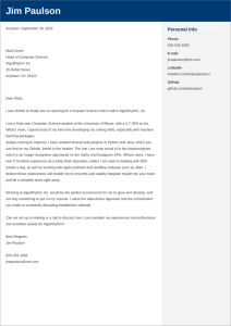 Computer Science Cover Letter Free Examples & Writing Guide