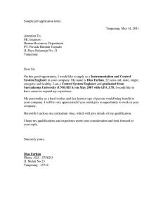 Letter Application Letter Sample For Unadvertised Job Sample and Cover