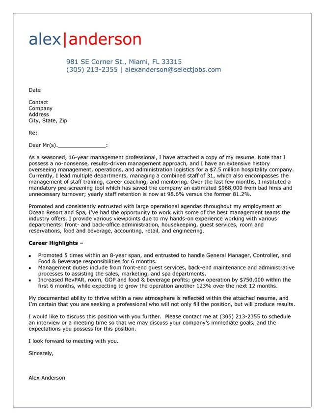 Service Supervisor Cover Letter