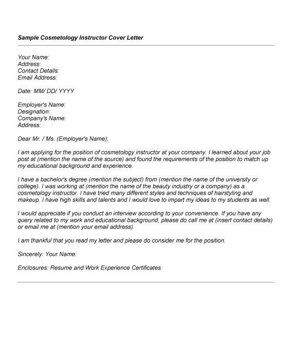 Sample Letter Of Interest For Professor Position
