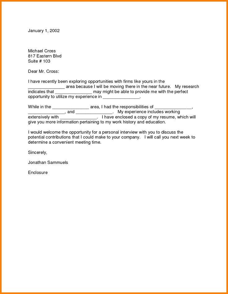 How To Write A Cover Letter Explaining Relocation