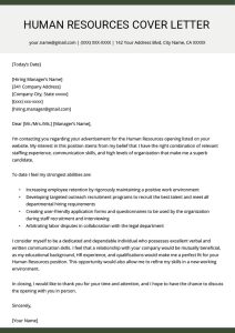 Example Of Cover Letter For Hr Internship With No Experience