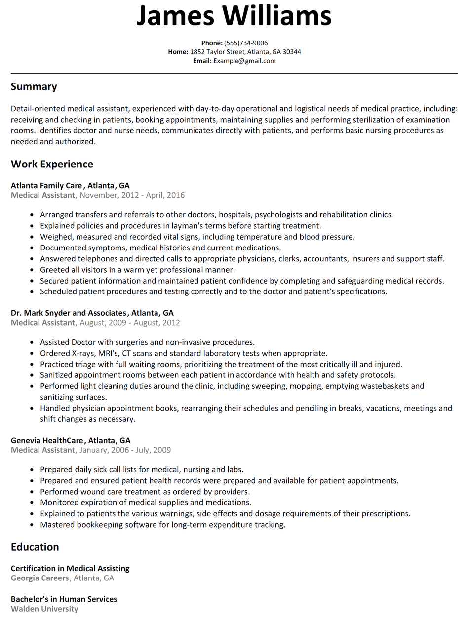 Server Objective Resume Examples