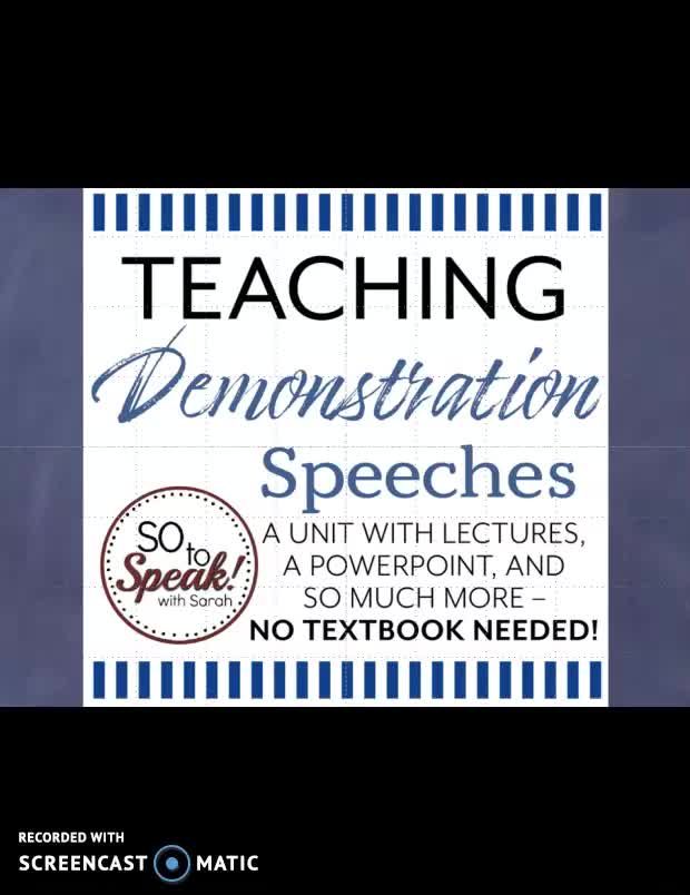 Demonstrative Speech Example Scenario