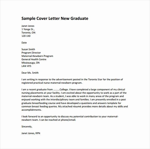 How To Write A Cover Letter Nursing New Grad