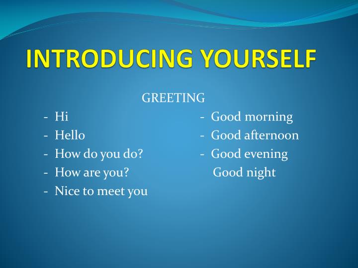 How To Introduce Yourself In Ppt Presentation