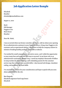Job Application Letter Format & Samples What to Include in Cover Letter?