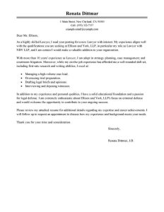 15 Cover Letter For Internship In Law Firm Cover Letter Example