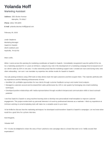 Marketing Coordinator Cover Letter Sample & Writing Guide