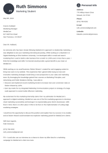 Marketing Intern Cover Letter Writing Guide + Examples