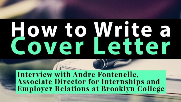 How To Write A Cover Letter Youtube Video