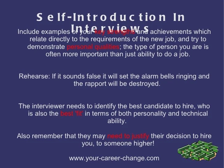 How To Introduce Yourself In A College Interview