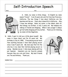 FREE 7+ Self Introduction Speech Examples for in PDF