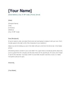 Cover Letter Dear Recipient 89+ Cover Letter Samples