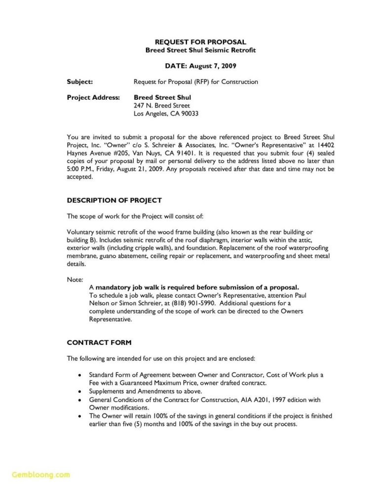 How To Write A Cover Letter For A Bid Proposal