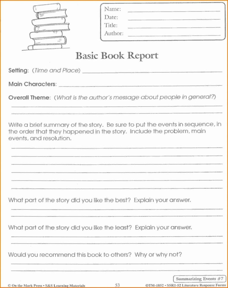 How To Write A Good Book Report For 7Th Grade