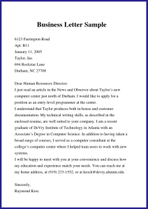 Example of Simple Business Letter Template [PDF & Word]
