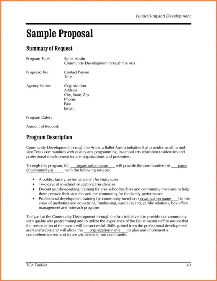 How To Write A Business Proposal Sample Pdf