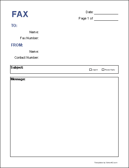 Copy Of Fax Cover Letter