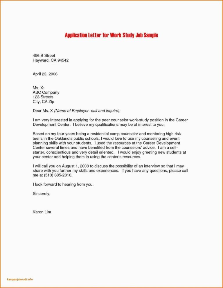 Letter Of Application Task Pdf