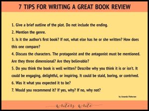 7 Tips For Writing A Great Book Review Writing a book review, Writing