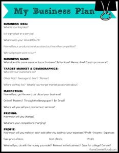 business plan for kids for the girls Pinterest Business planning