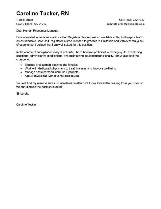 Rn Cover Letter Template