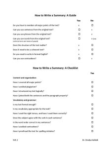 How to Write a Summary answers PDF